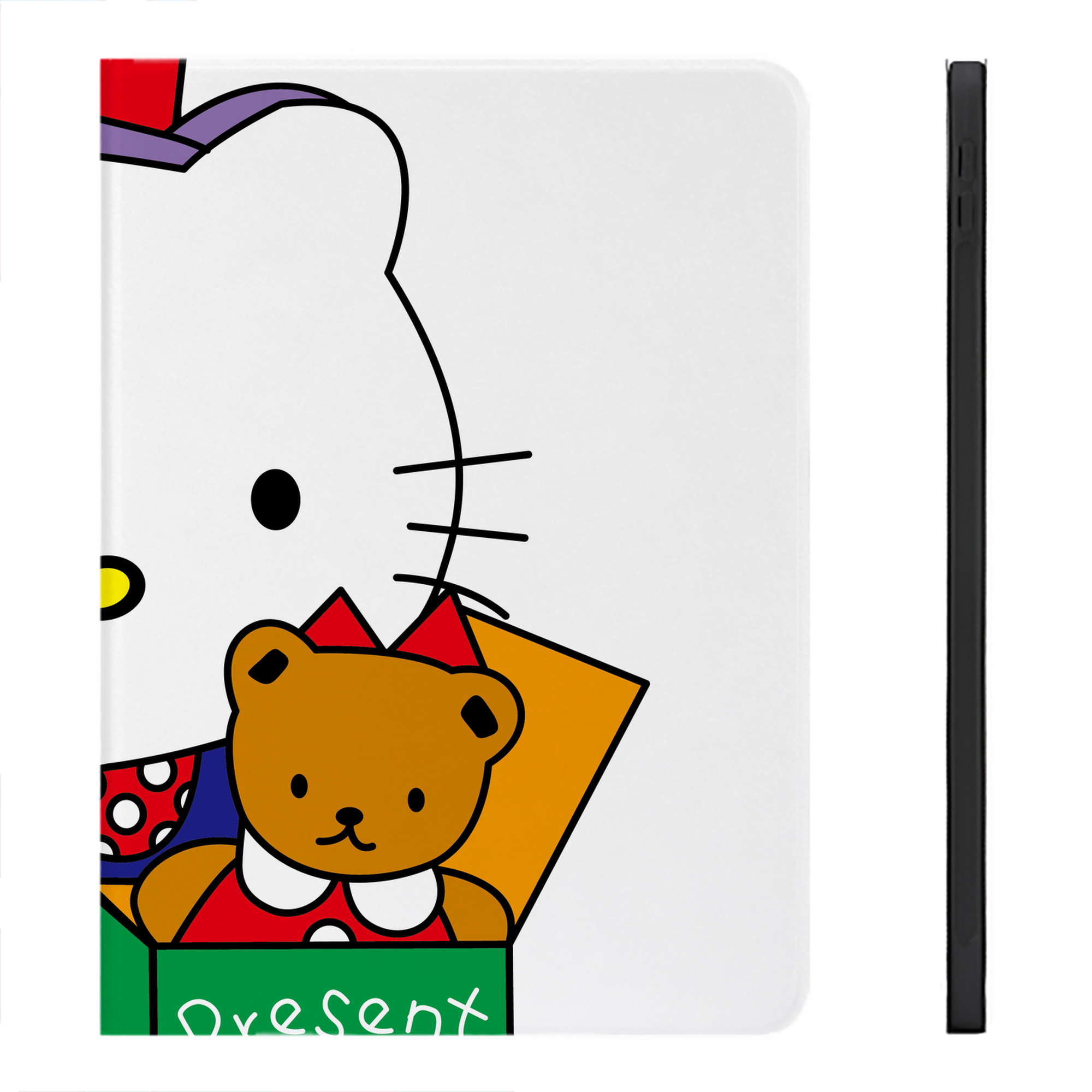（画像用） Hello Kitty ハローキティ IPadケース ペンホルダー付き ブックスタイルデザイン